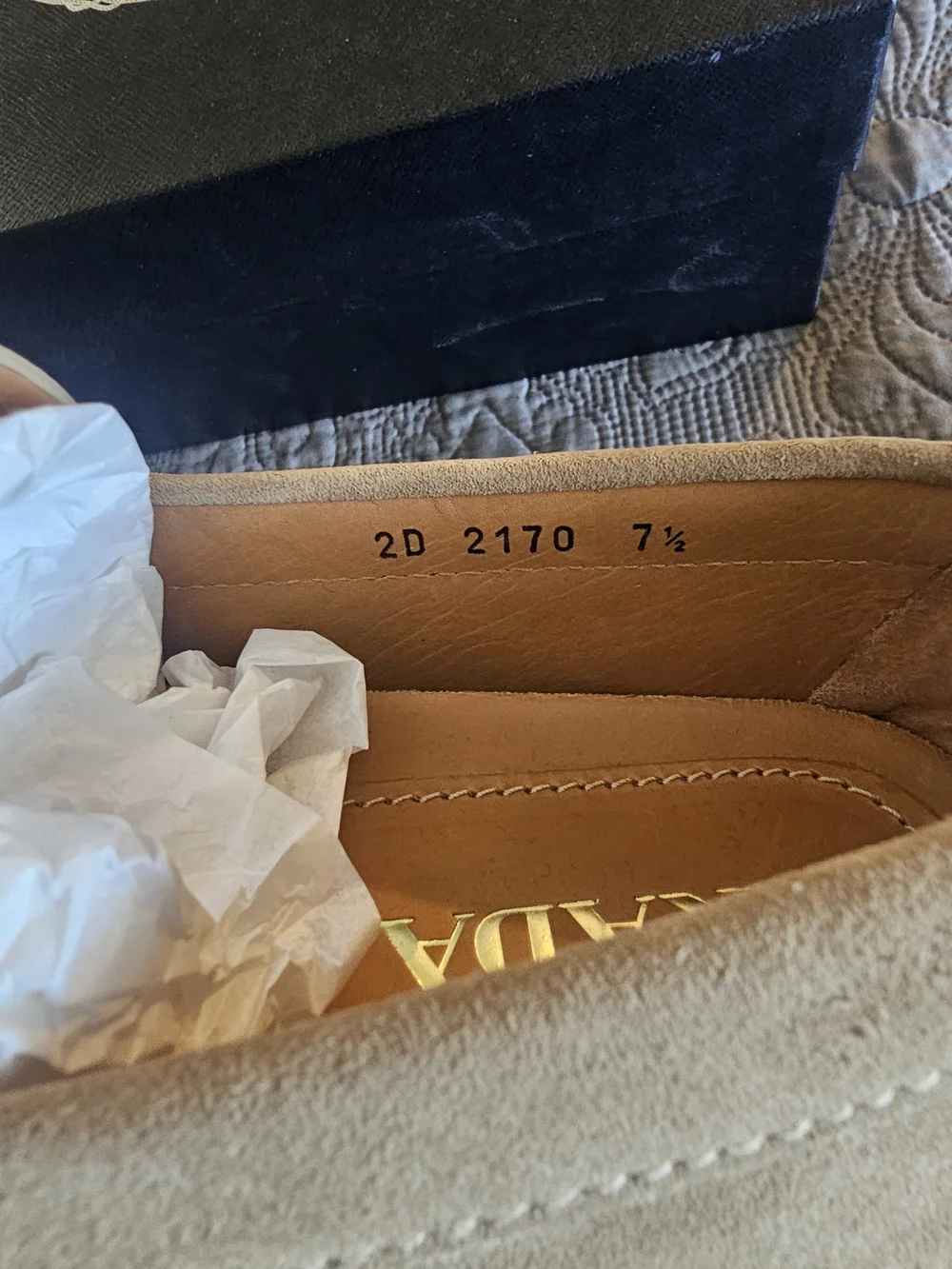 Prada Beige Suede Penny Loafers for Men